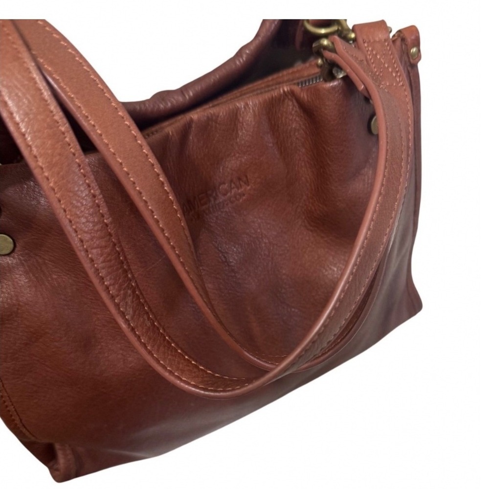 American Leather Co Lenox Satchel Women OS Cordovan Excellent Triple Entry Bag - Picture 8 of 16